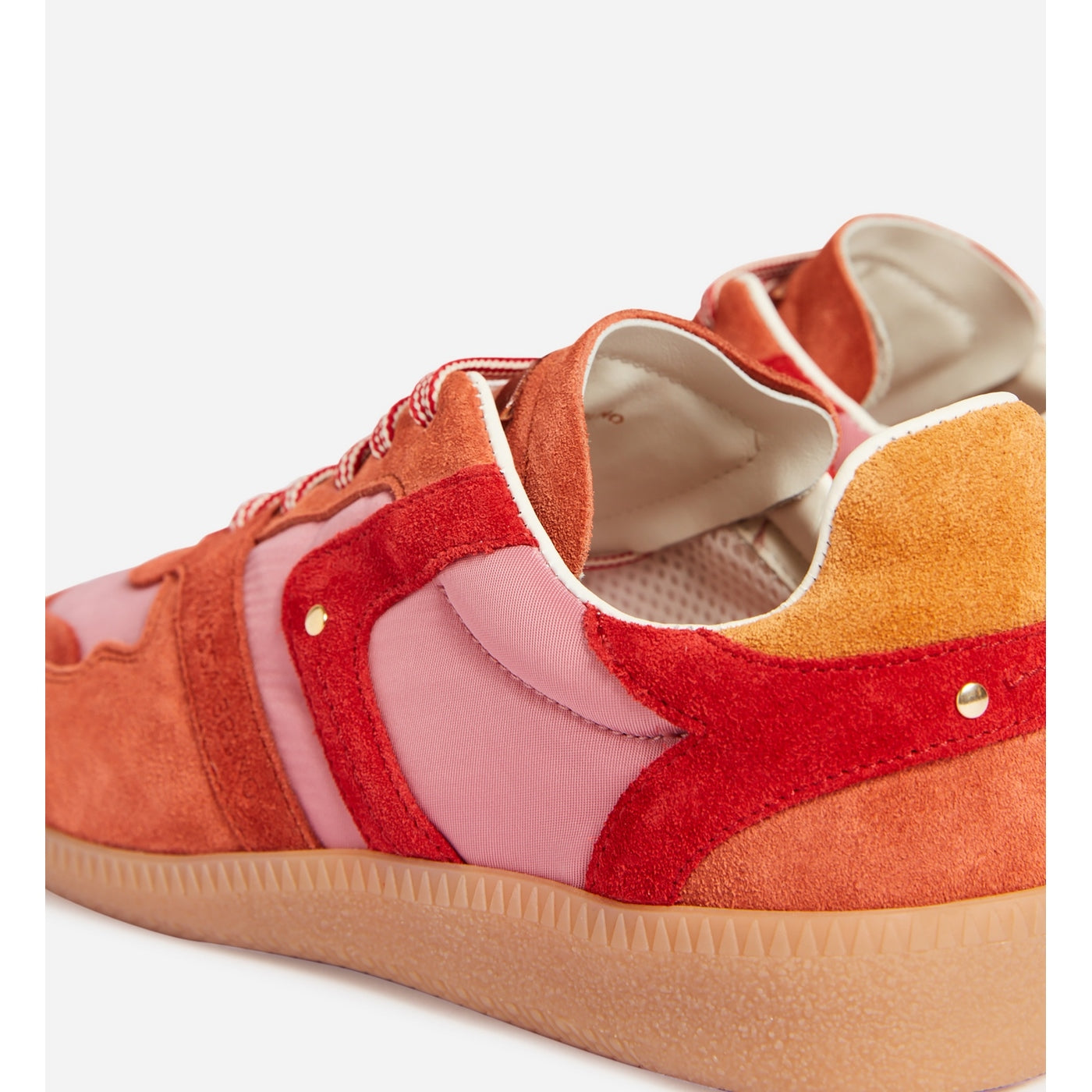 Farrah Low-Top Leather Trainers - Grenadine