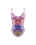 Une Pièce Balconnet Zoë Sunset Kaki / Rose