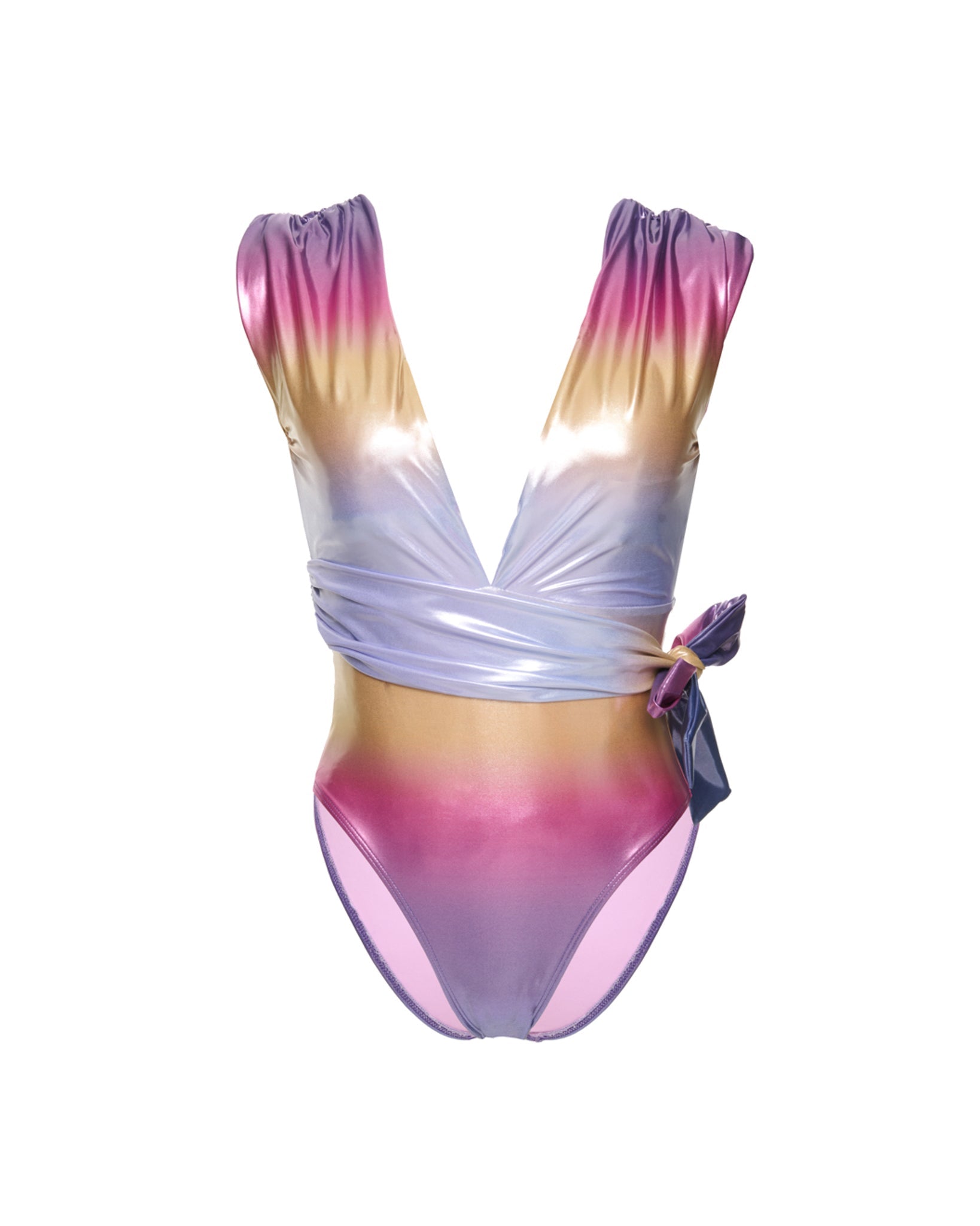 Traje de baño Samba de 1 pieza - Violeta Atardecer/Naranja
