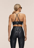 Sleek Strappy Sports Bra Printed - Black Geo