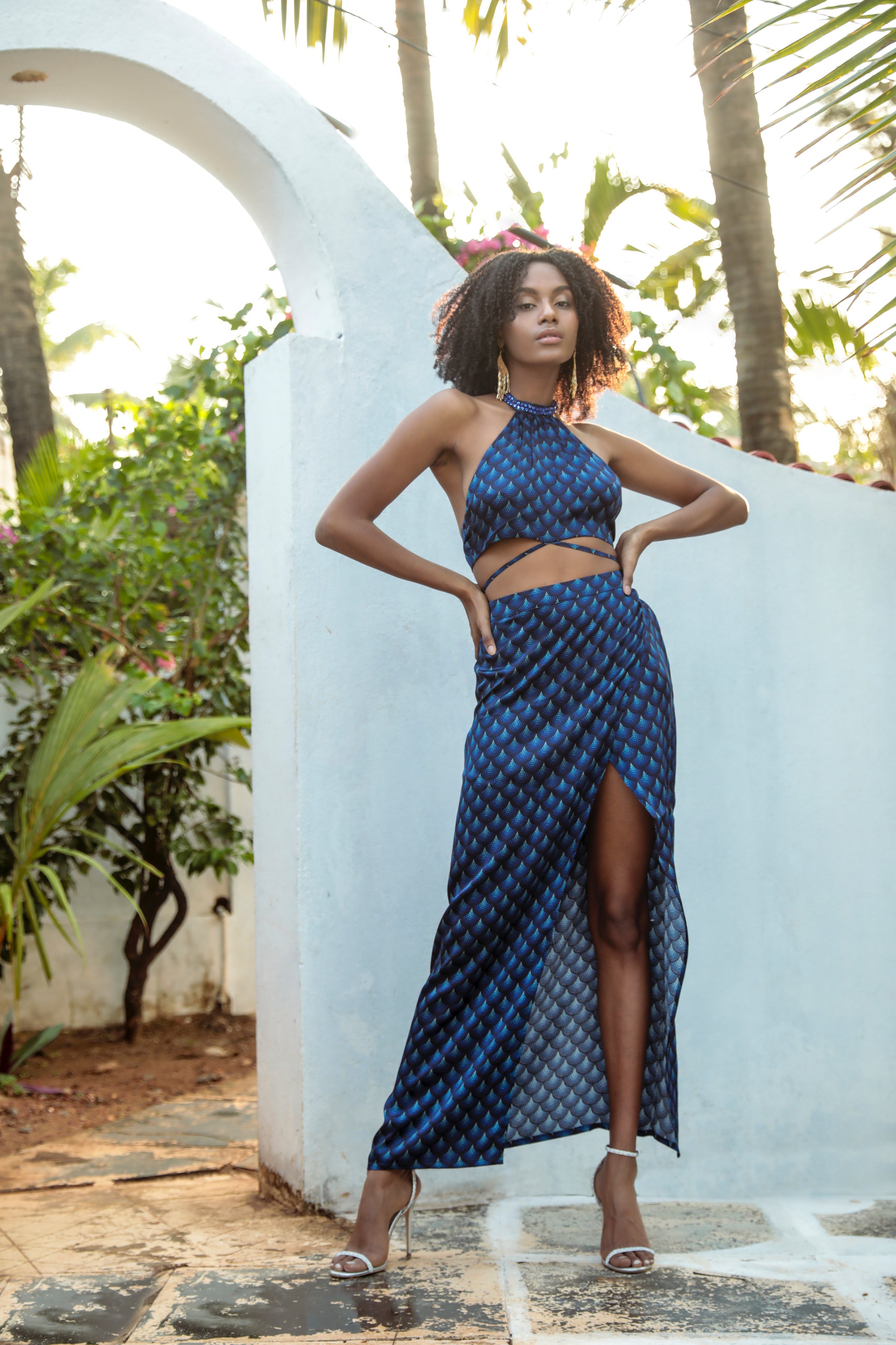 Nina Top - Peacock Silk