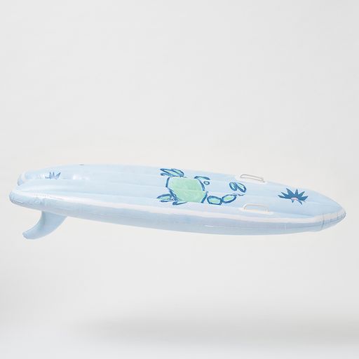 Matelas Surf Flottant Ride With Me Enfant - Imprimé Bleu Et Blanc