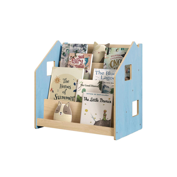 Bibliothèque Enfant – Bleu Clair & Rose