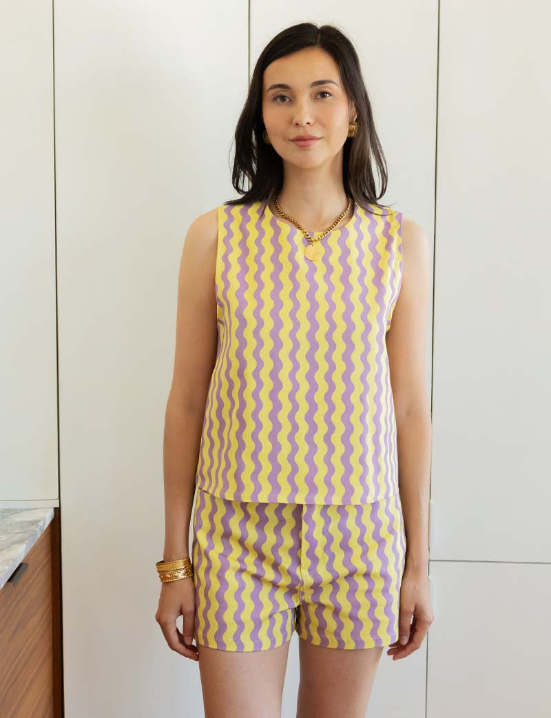 Short Jaune & Lilas Kevy
