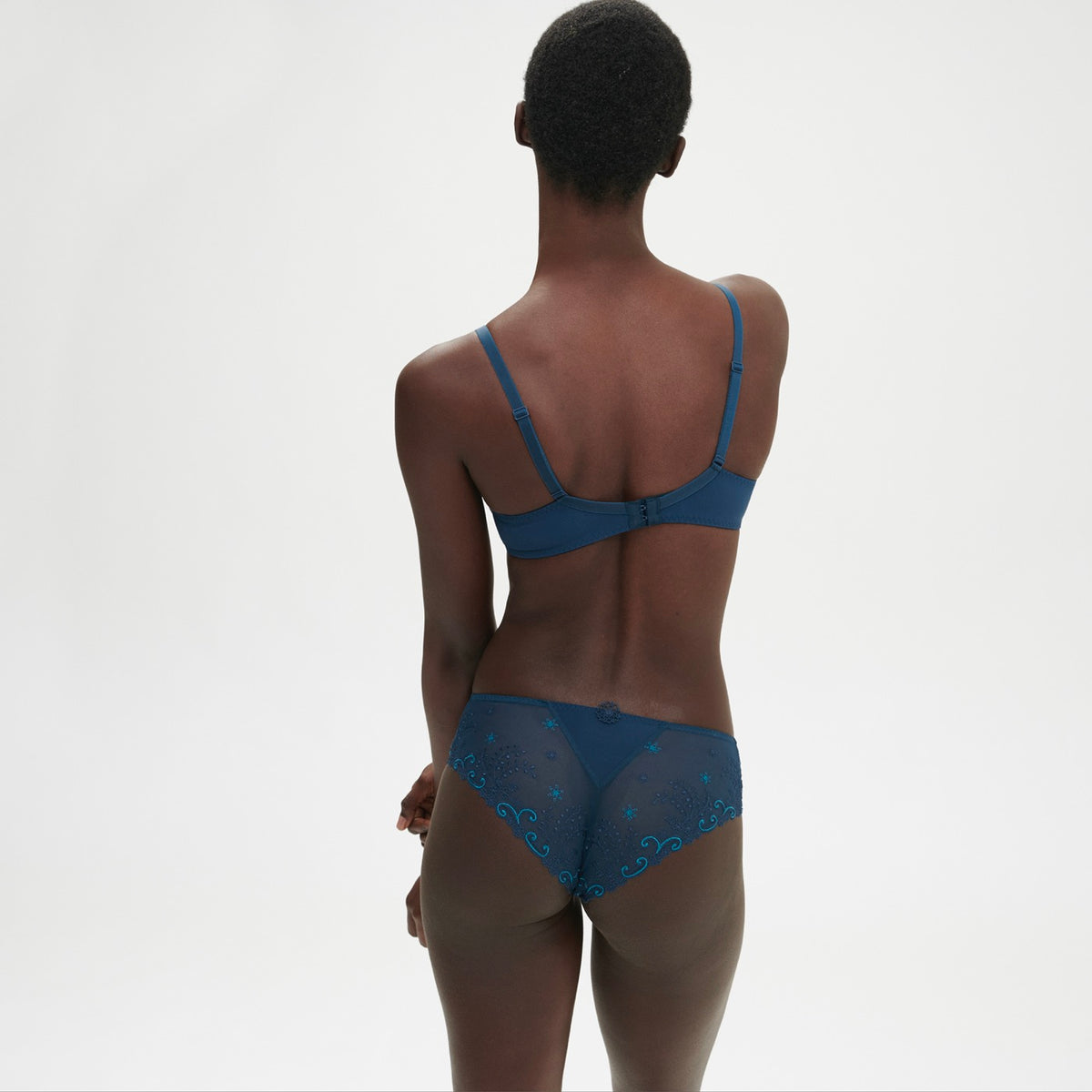 Delice Underwired Plunge Bra - Prestige Blue