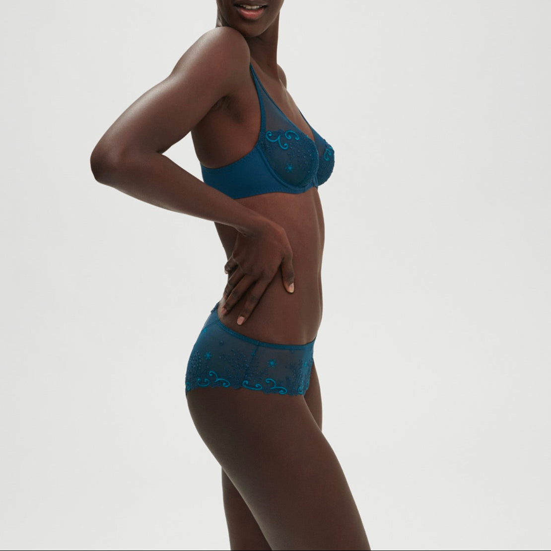 Delice Underwired Plunge Bra - Prestige Blue