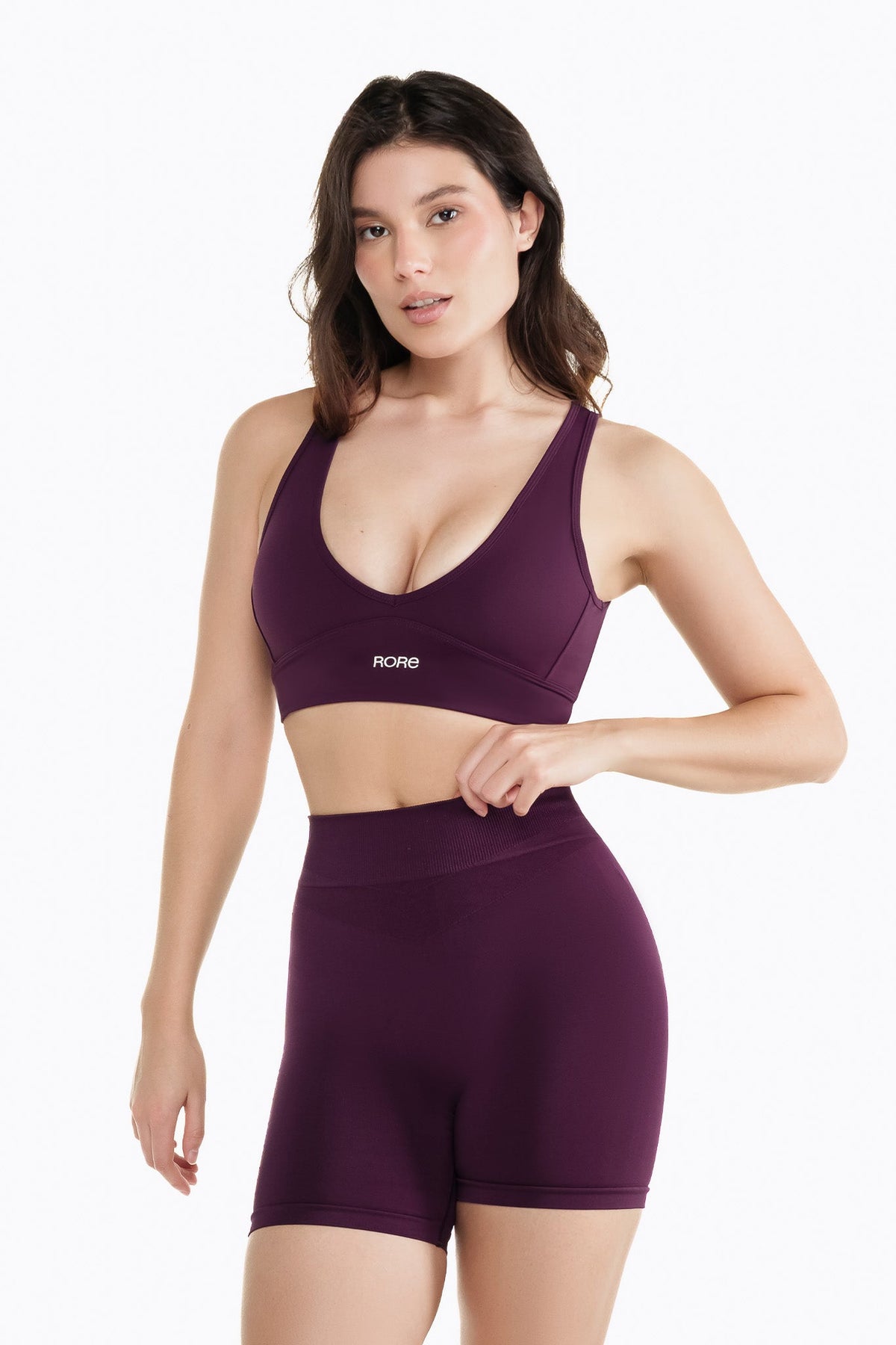 Reggiseno sportivo Crossed Back - Dark Berry