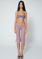 Capri Pantalon Résille - Violet