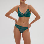 Destinee Support Padded Underwired Bra - Pavo Blue