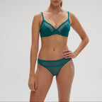 Destinee Support Padded Underwired Bra - Pavo Blue