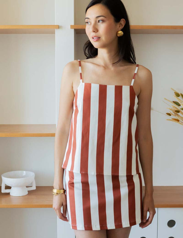 Top A Righe Terracotta Tifi