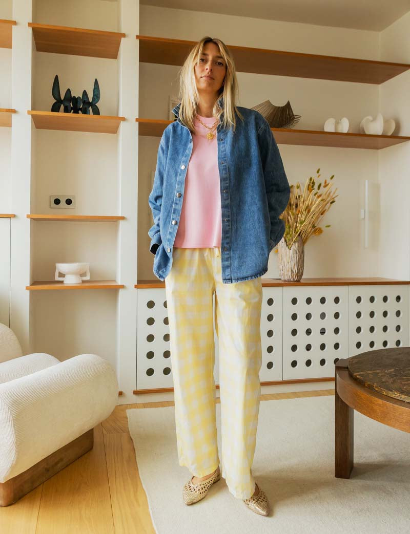 Pantalon Vichy Jaune Niko