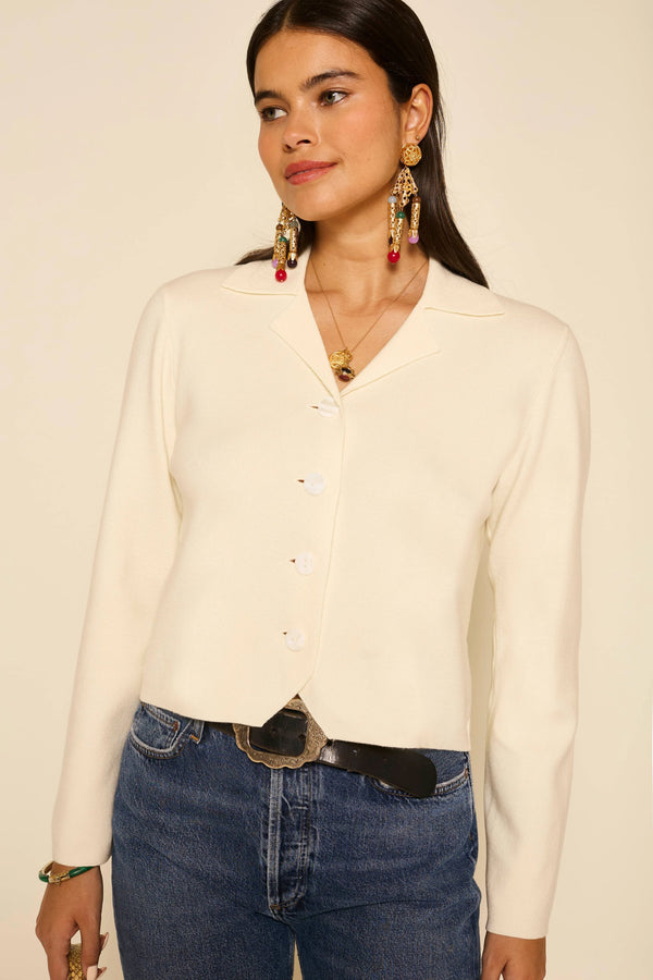 Top Aara Cardigan Ivory