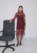 Patricia Dress Hot Wine