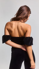 Body Diana Velours Manches Courtes