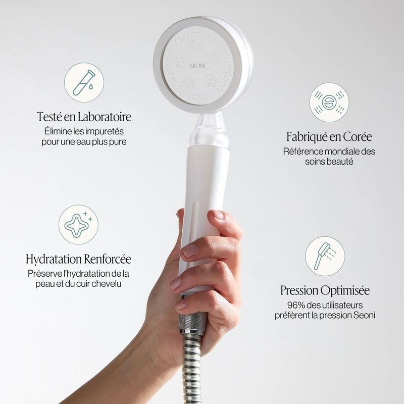 Pommeau de Douche Filtrant + 1 Filtre (2 Mois de Filtration)