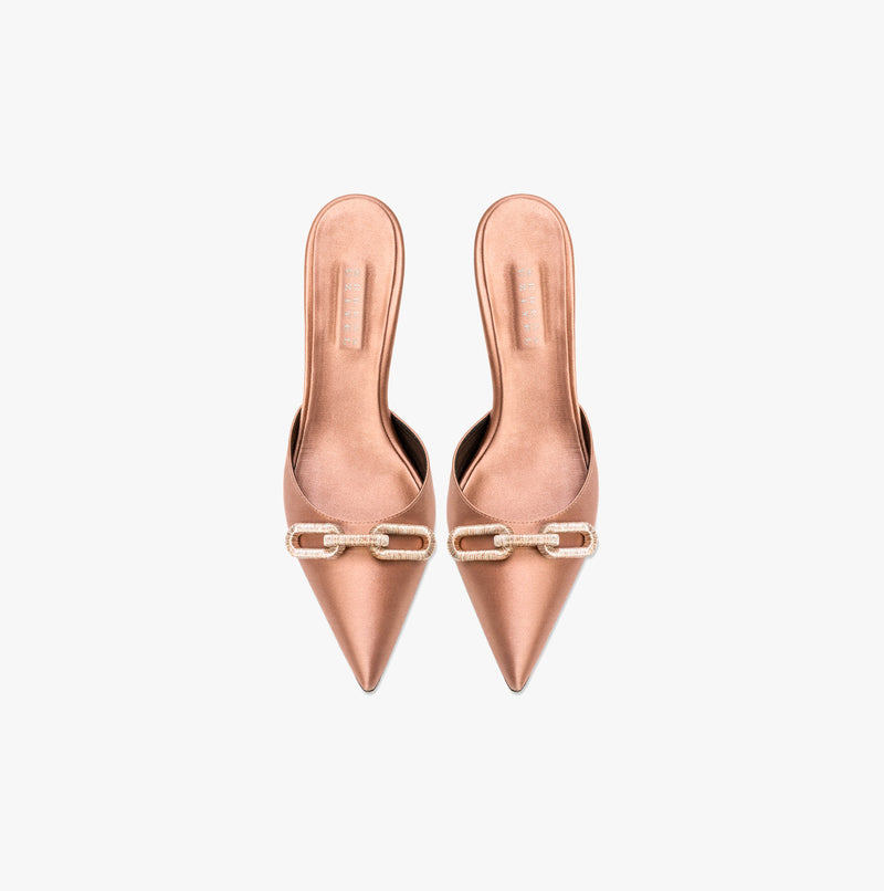 Catena Blush High-Heel Mule Pump