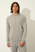 Hooded Zip-Up Cardigan - Neurre - Marl Cloud
