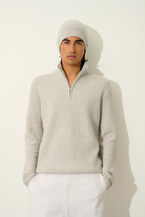 Pull Camionneur 6 Fils - Lhamu - Blanc