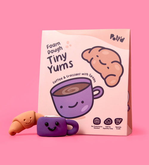 Foam Dough Collectibles: Tiny Yums - Coffee & Croissant
