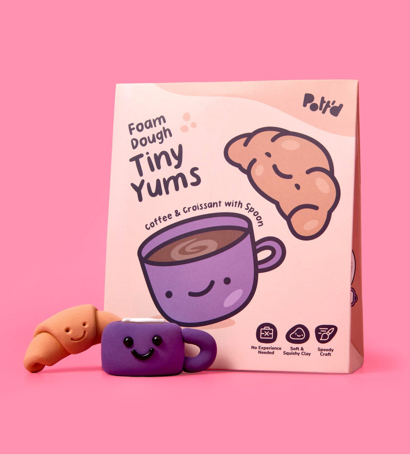 Foam Dough Collectibles: Tiny Yums - Coffee & Croissant