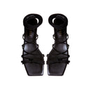 Ophilia Black Flat Lace-Up Sandal