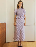 Lilla Gingham-Top Paloma