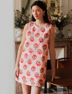Jurk Met Roze Strepen & Bloemen Rini
