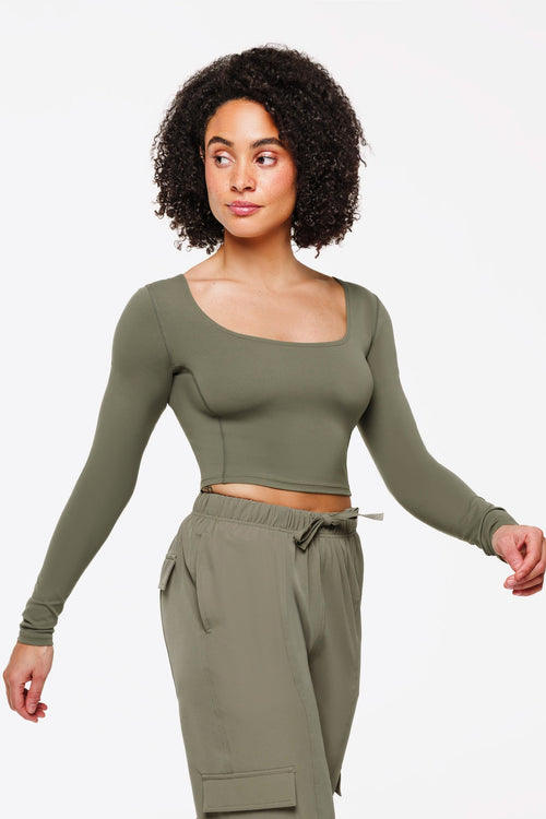 Top Square Manches Longues - Forest Mist