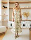 Vestido Crudo y Flores Dina