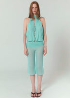 Capri Pantalon Résille - Aqua