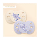 Set of 2 Anatomical Animal Pacifiers