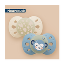 Set of 2 Anatomical Animal Night Pacifiers
