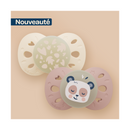 Set of 2 Anatomical Animal Night Pacifiers