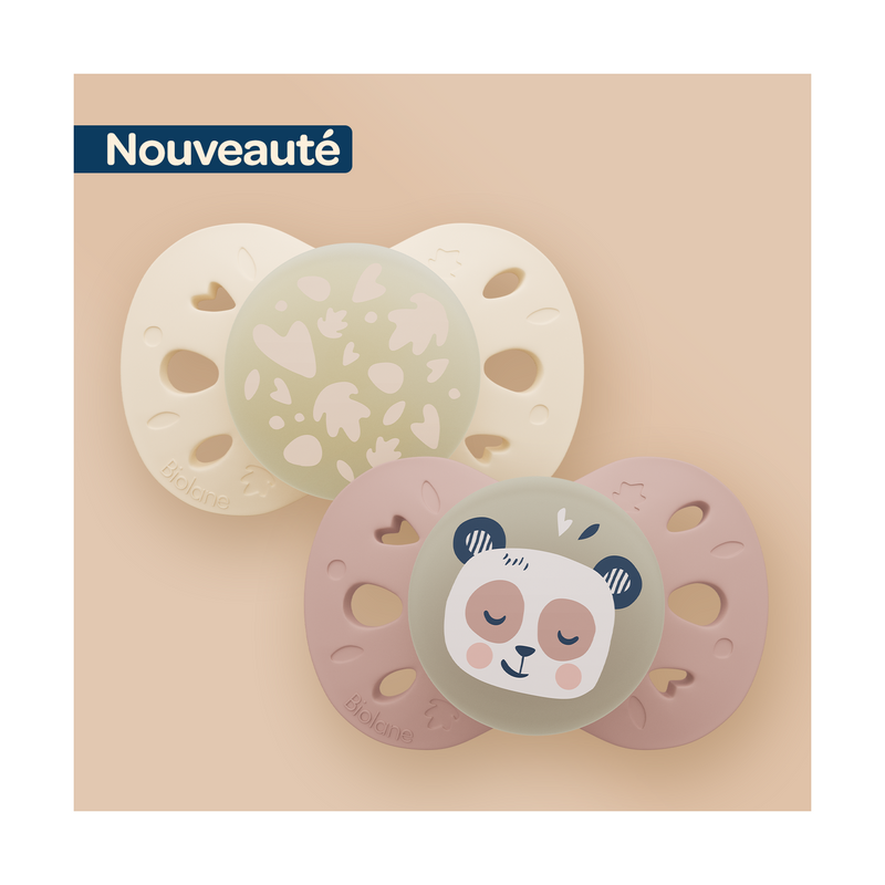 Set of 2 Anatomical Animal Night Pacifiers