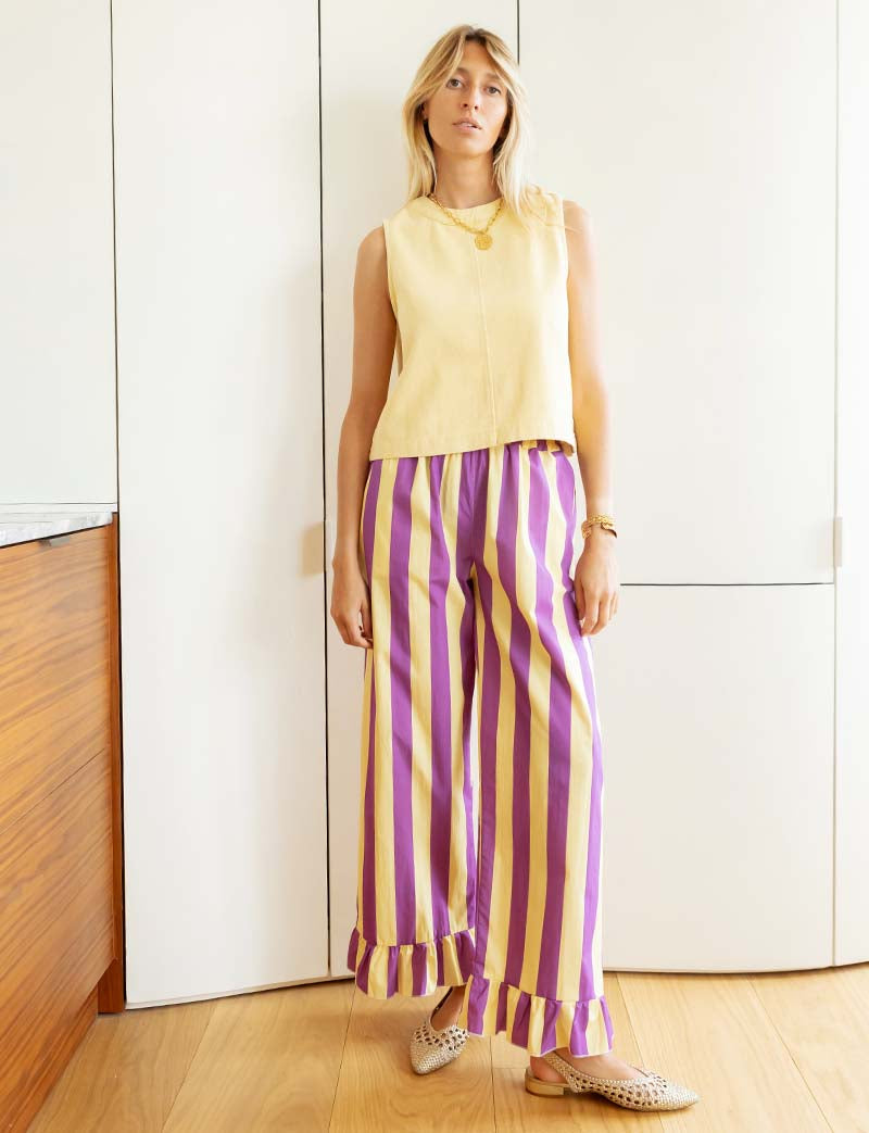 Pantalon Jaune & Violet Gasty