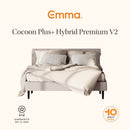 Pack - Lit Cocoon Plus - Avec Tête De Lit + Matelas Hybride Premium II - 180x200