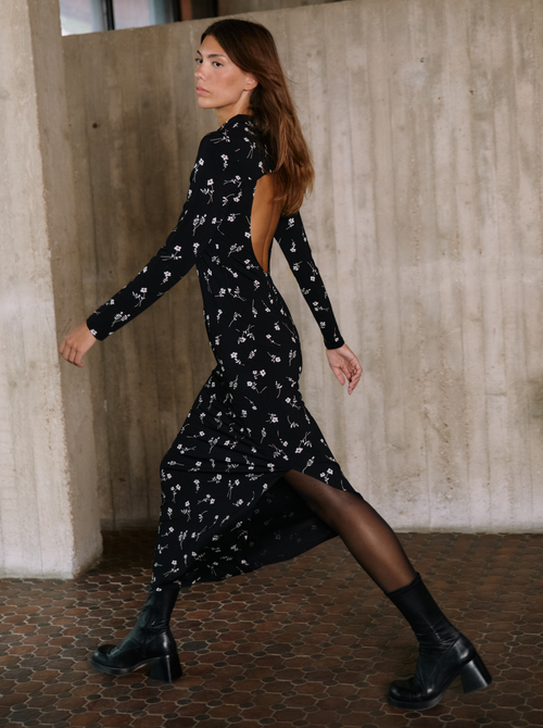 Robe Longue Midnight Bloom