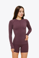 Top Power Manches Longues - Dark Cherry