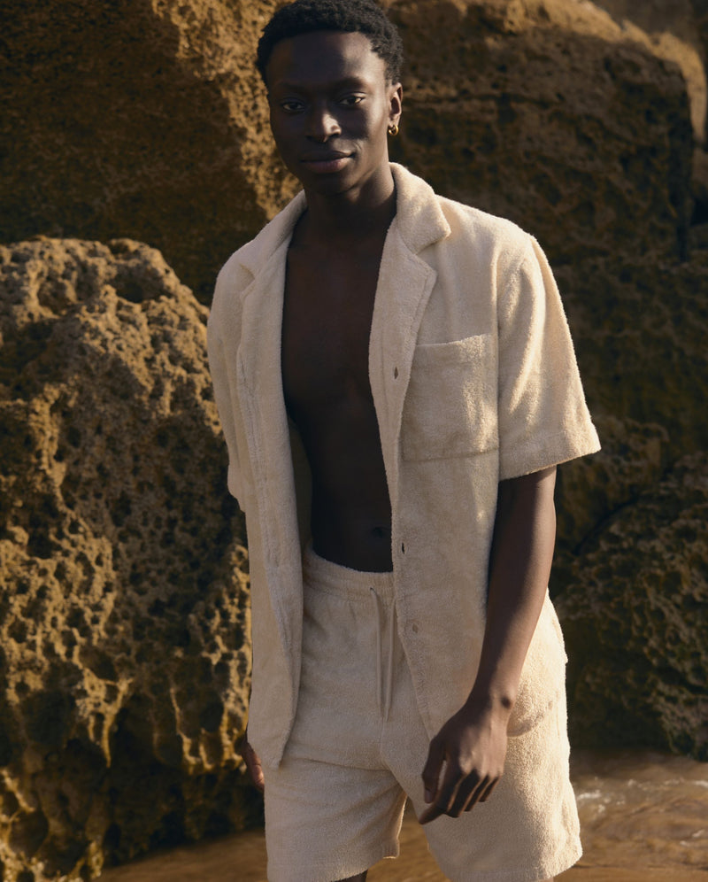 Chemise Éponge Coton Bio - Beige - Homme