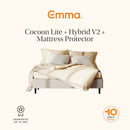 Pack - Lit Cocoon Lite - Sans Tête De Lit + Matelas Hybride II + Protège Matelas