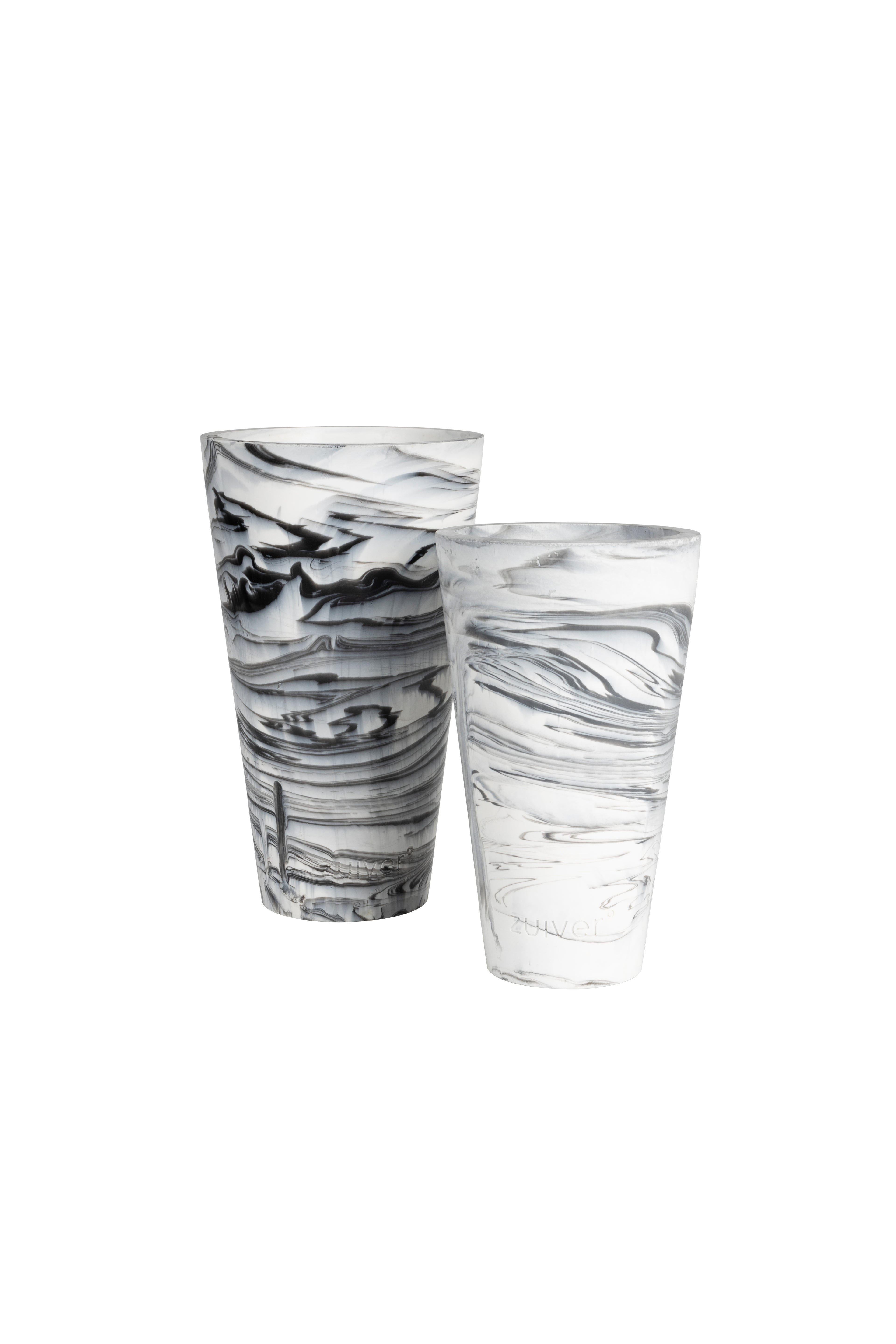 Conic S - Vase - Resin - Black/White/Grey
