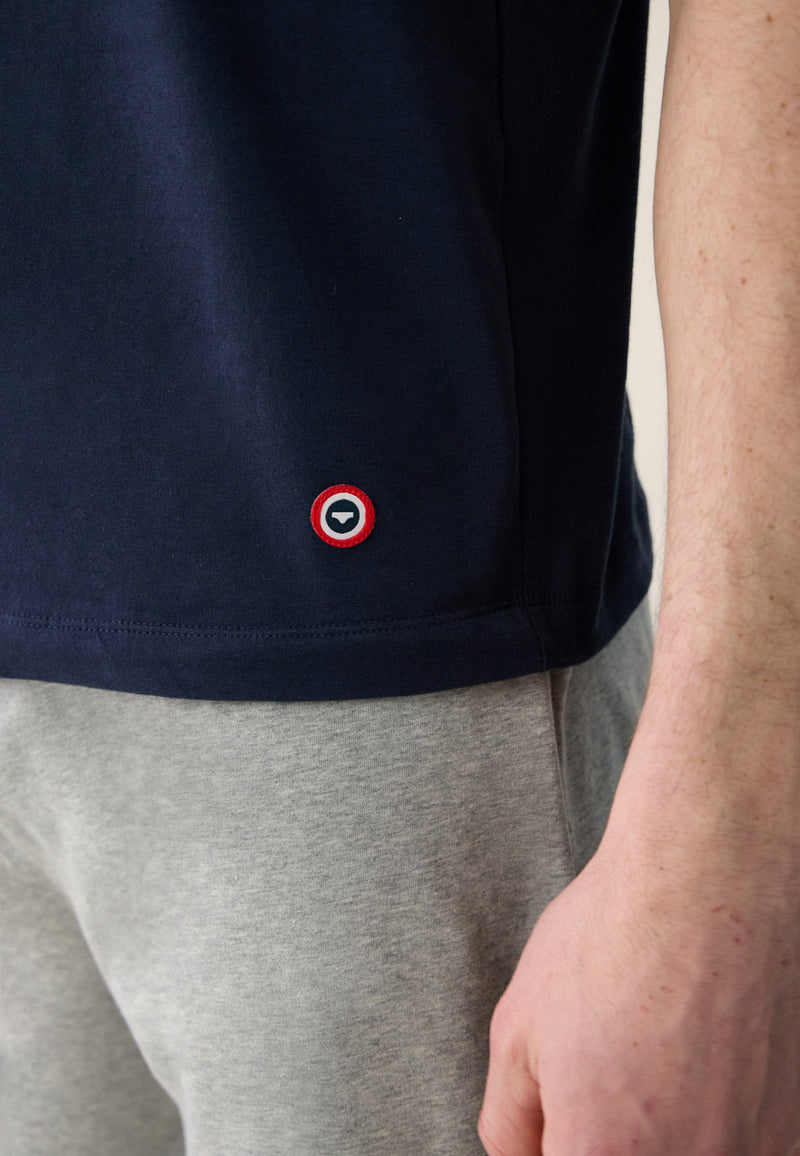 T-Shirt Homme Bleu Marine À Manches Courtes En Coton - Formidable Marine