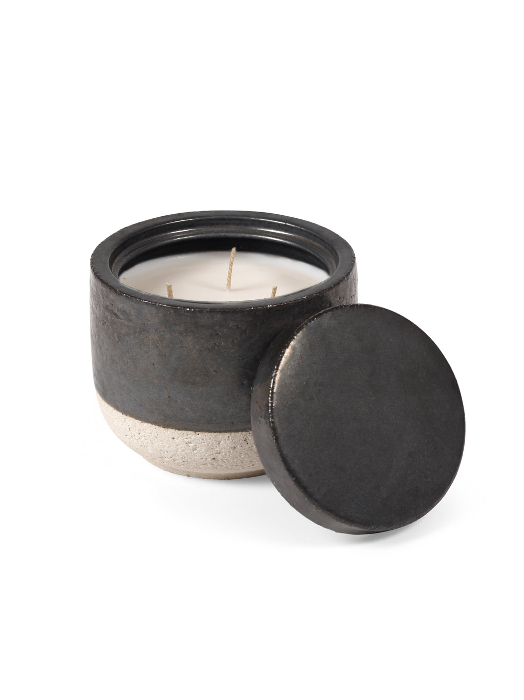 Candles Burning Wood - Bougie D'ambiance - M - Cire De Soja Et Paraffine - Titane