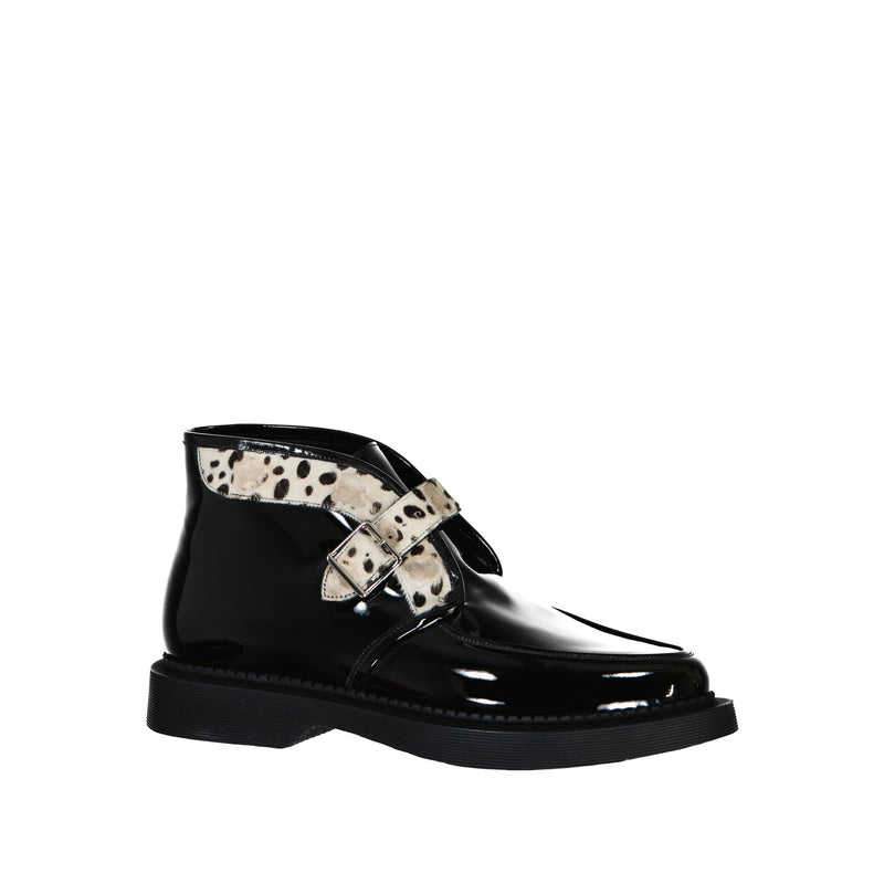 Bottes - Saint Laurent Leather And Fur  - Black