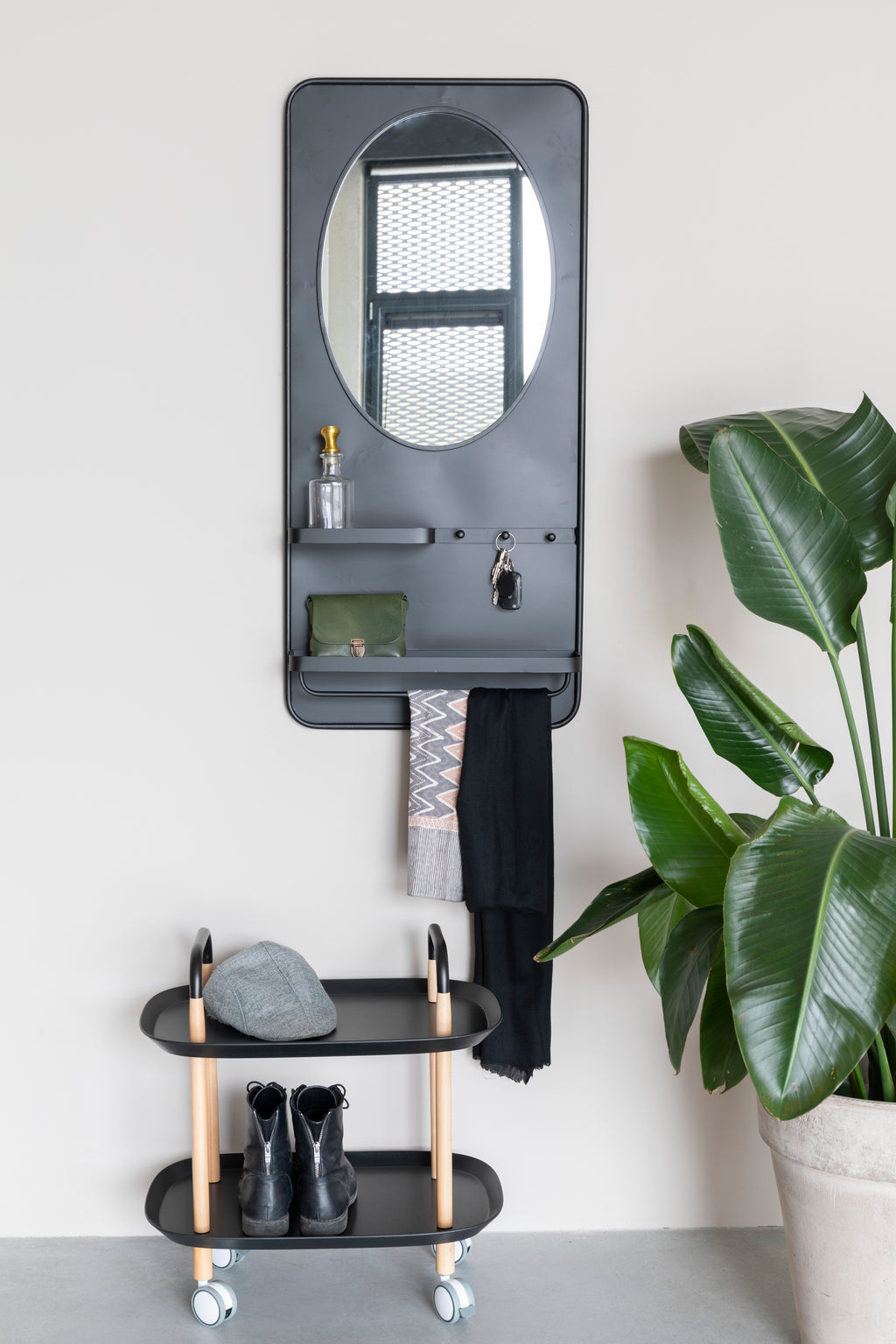 Pascal L Shelf - Mirror - Iron - Black