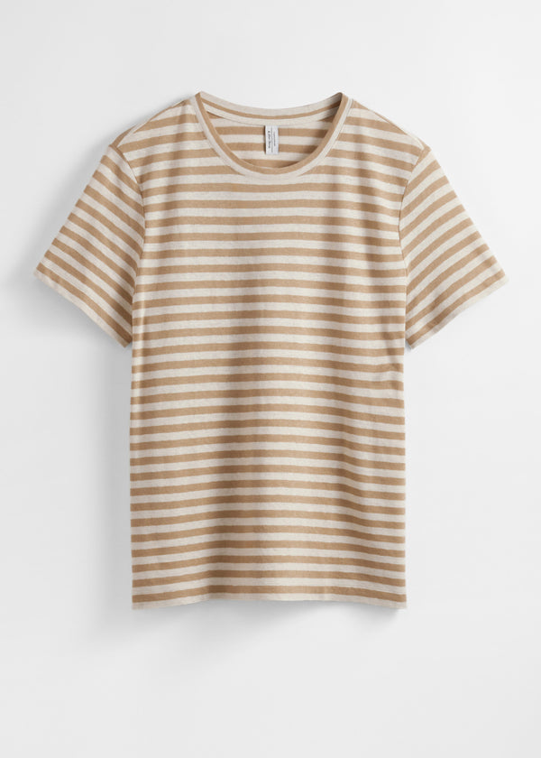 Pa Jolene T-Shirt In Beige Linen For Women