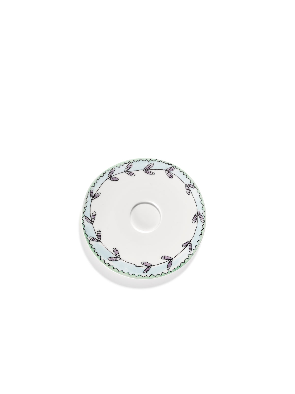 Midnight Flowers - Lot De 2 Soucoupes Pour Tasse À Café Haute - Porcelaine Bone China - Blossom Milk