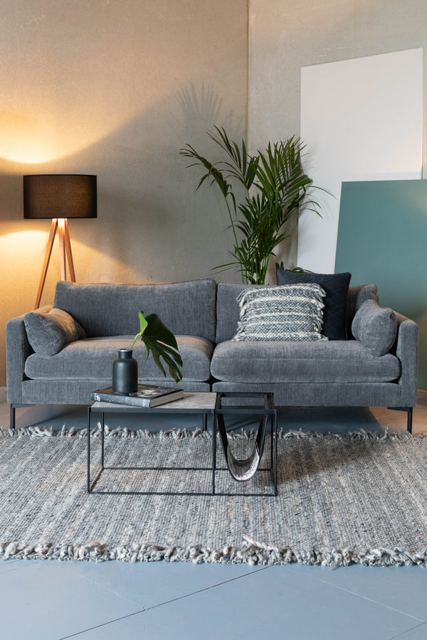 Frills - Tapis Rectangulaire - Laine - Gris/Bleu