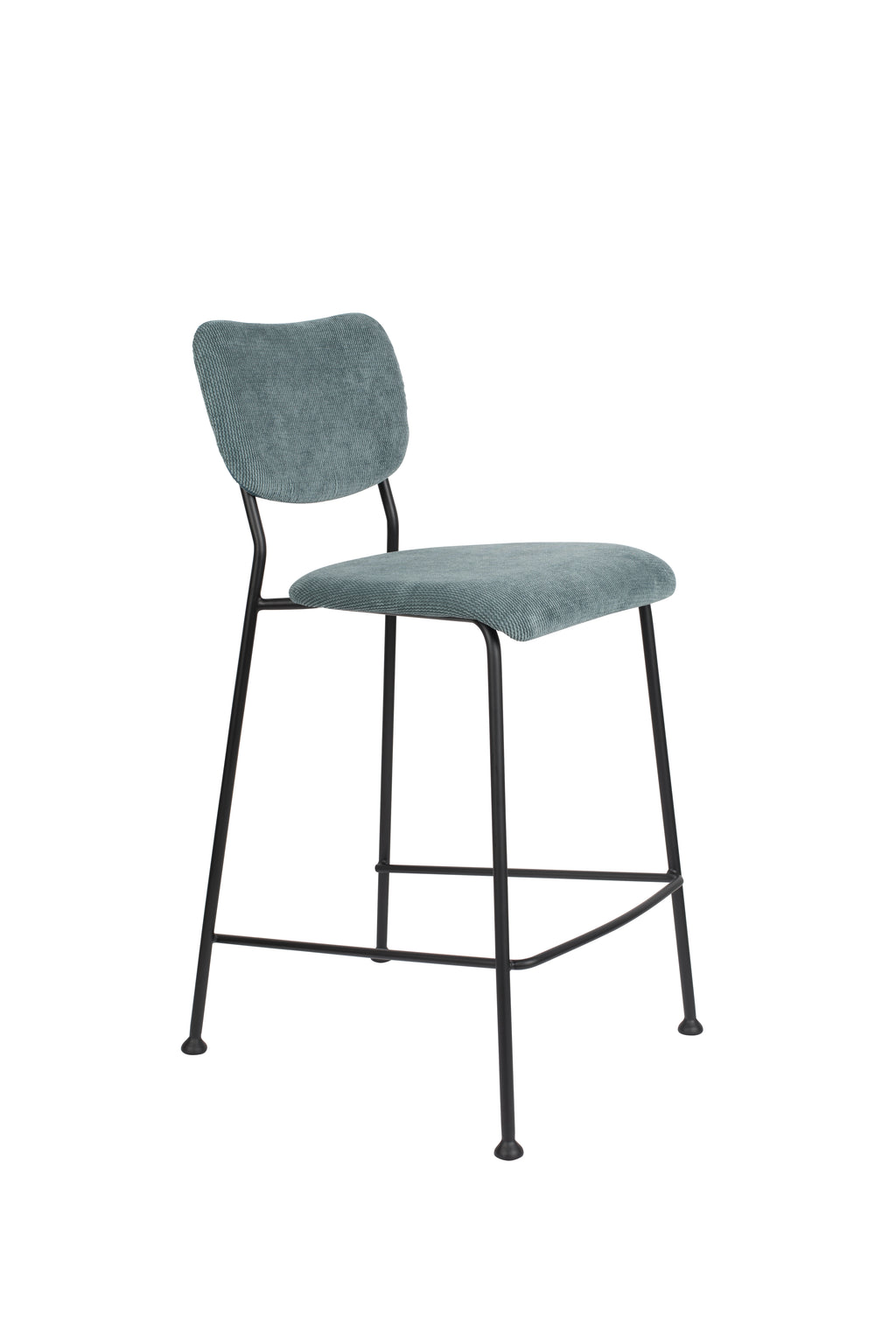 Benson 64.5 Cm - Bar & Counter Stool - Fabric - Grey/Blue